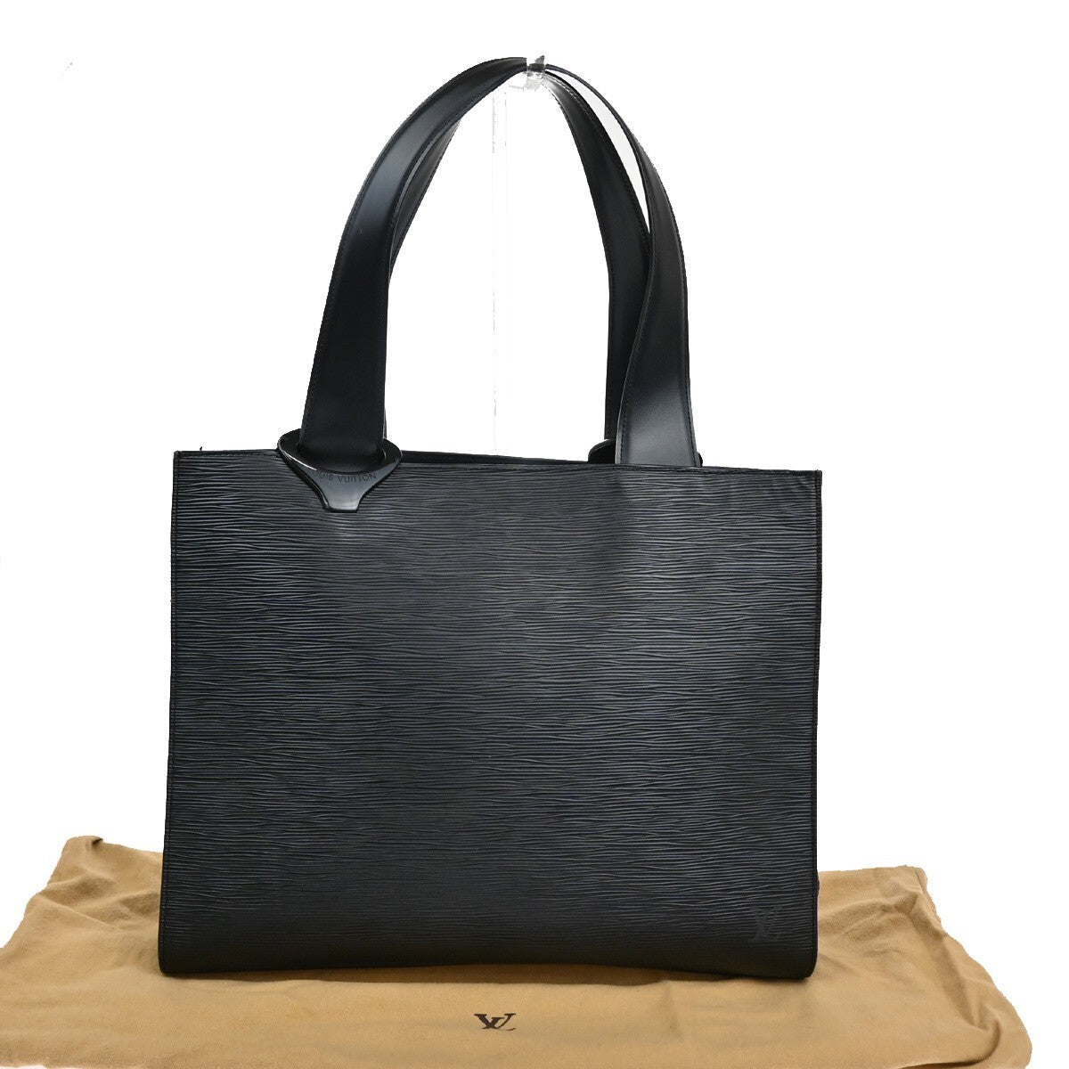 Louis Vuitton Z Gemeaux Tote Epi Leather, BLACK, LEATHER, Tote bag