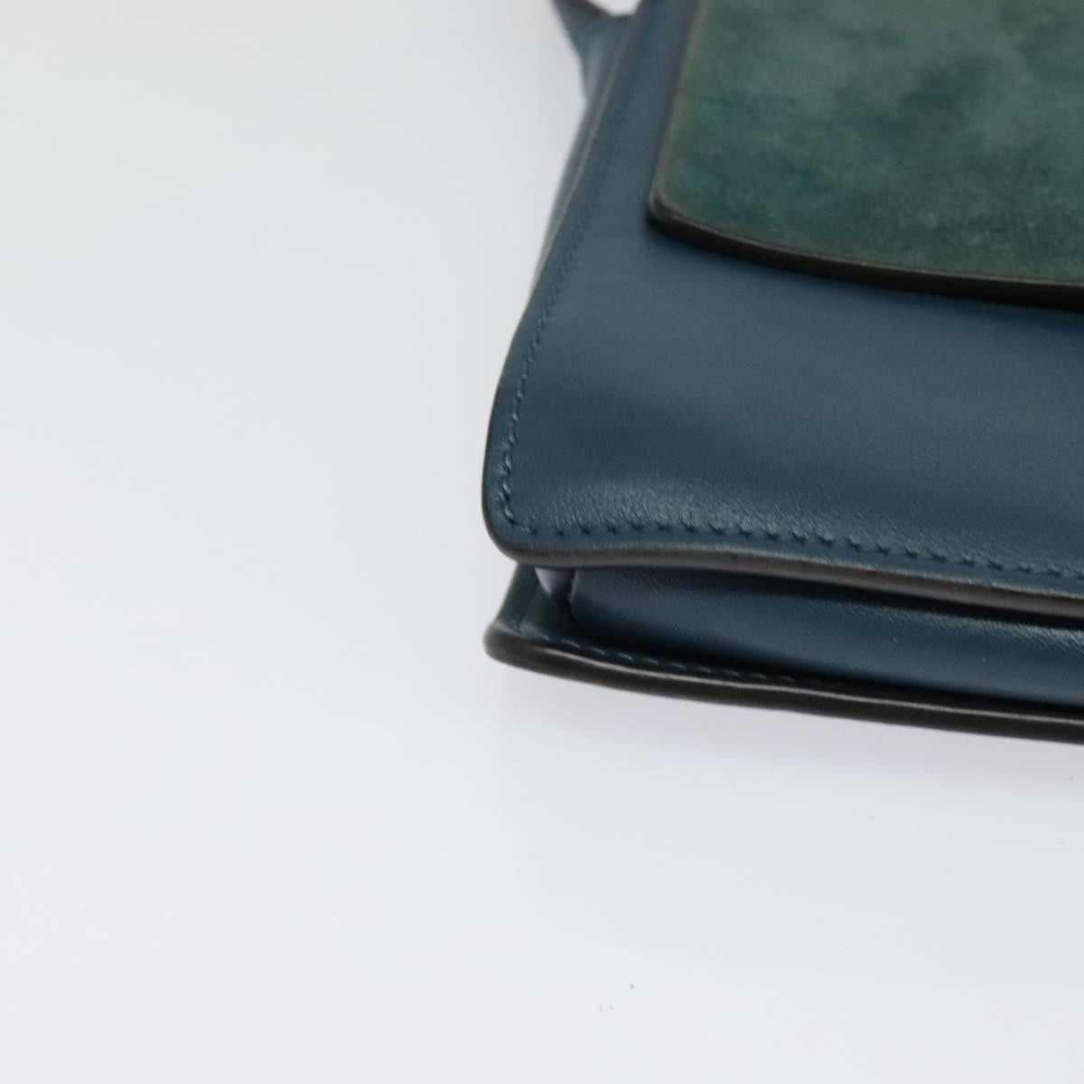 Chloe Faye Shoulder Bag Leather and Suede, TURQUOISE, SUEDE, Shoulder bag