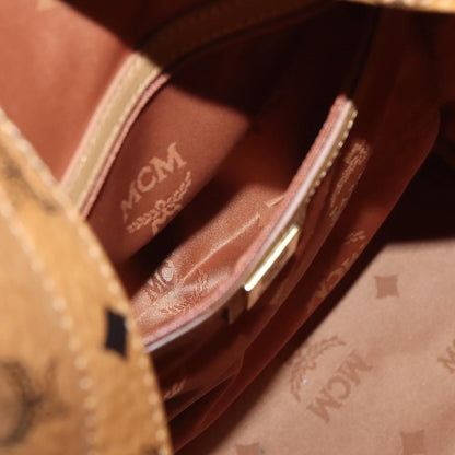 MCM Vicetos Logo PVC Cuir, BROWN, CANVAS, Backpack
