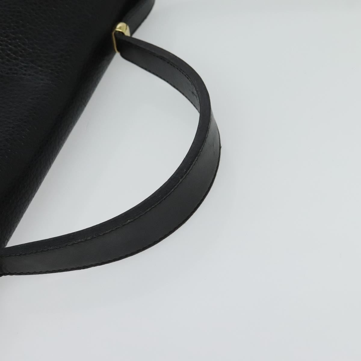 Christian Dior Vintage CD Handbag Leather, BLACK, LEATHER, Handbag