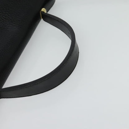 Christian Dior Vintage CD Handbag Leather, BLACK, LEATHER, Handbag