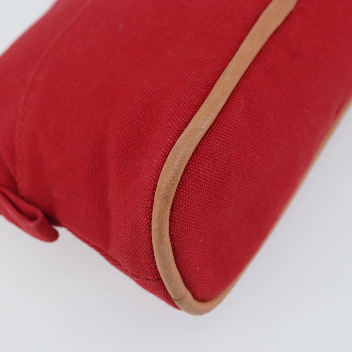 Hermes Bolide Travel Pouch Canvas, RED, CANVAS, Clutche & pouche