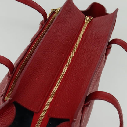 Salvatore Ferragamo Amy Tote Pebbled Leather, RED, LEATHER, Tote bag