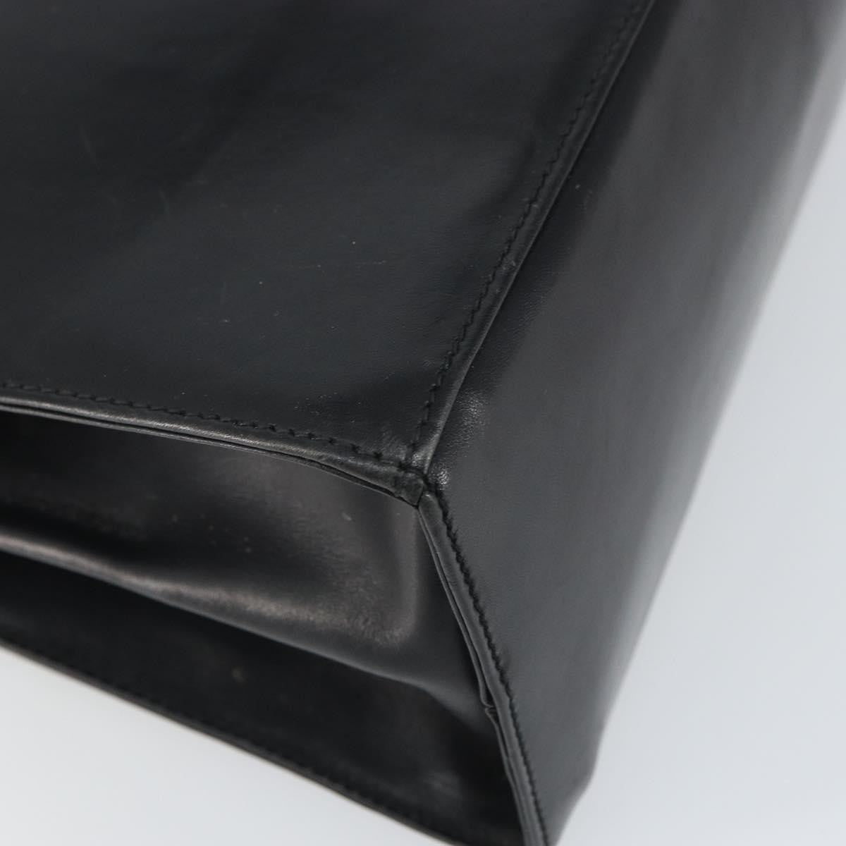 Salvatore Ferragamo Convertible Top Handle Bag Leather, BLACK, LEATHER, Handbag