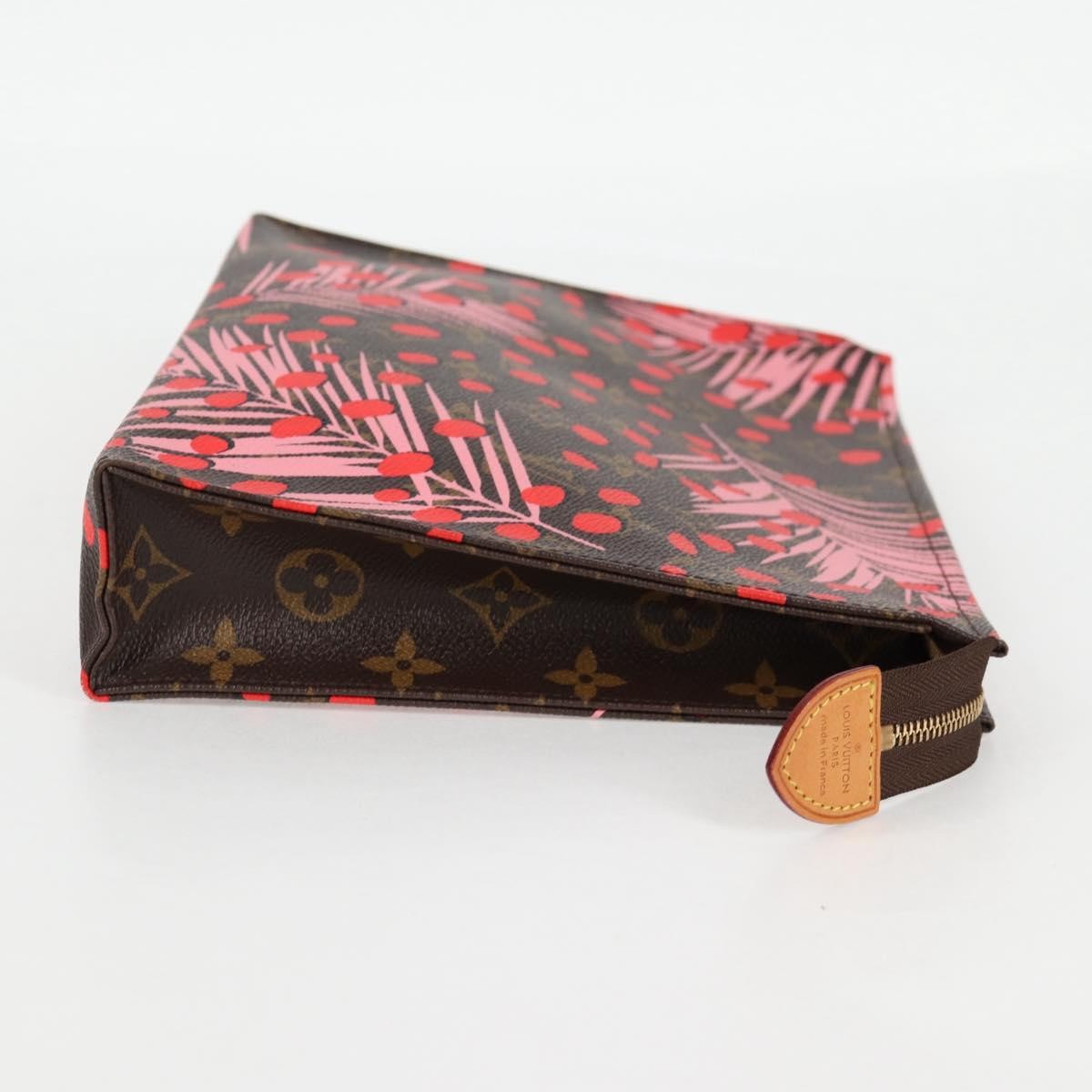 Louis Vuitton Toiletry Pouch Limited Edition Monogram Jungle Dots, BROWN, CANVAS, Toiletry Case