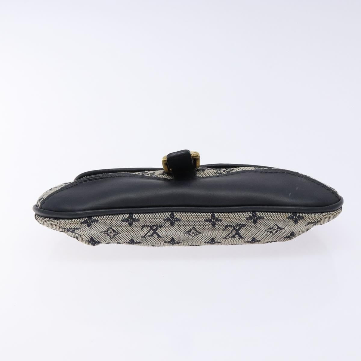 Louis Vuitton Anne Sophie Clutch Mini Lin, BLUE, CANVAS, Clutche & pouche