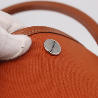 Hermes Garden Party Tote Toile and Leather, Orange, Canvas, Tote Bag