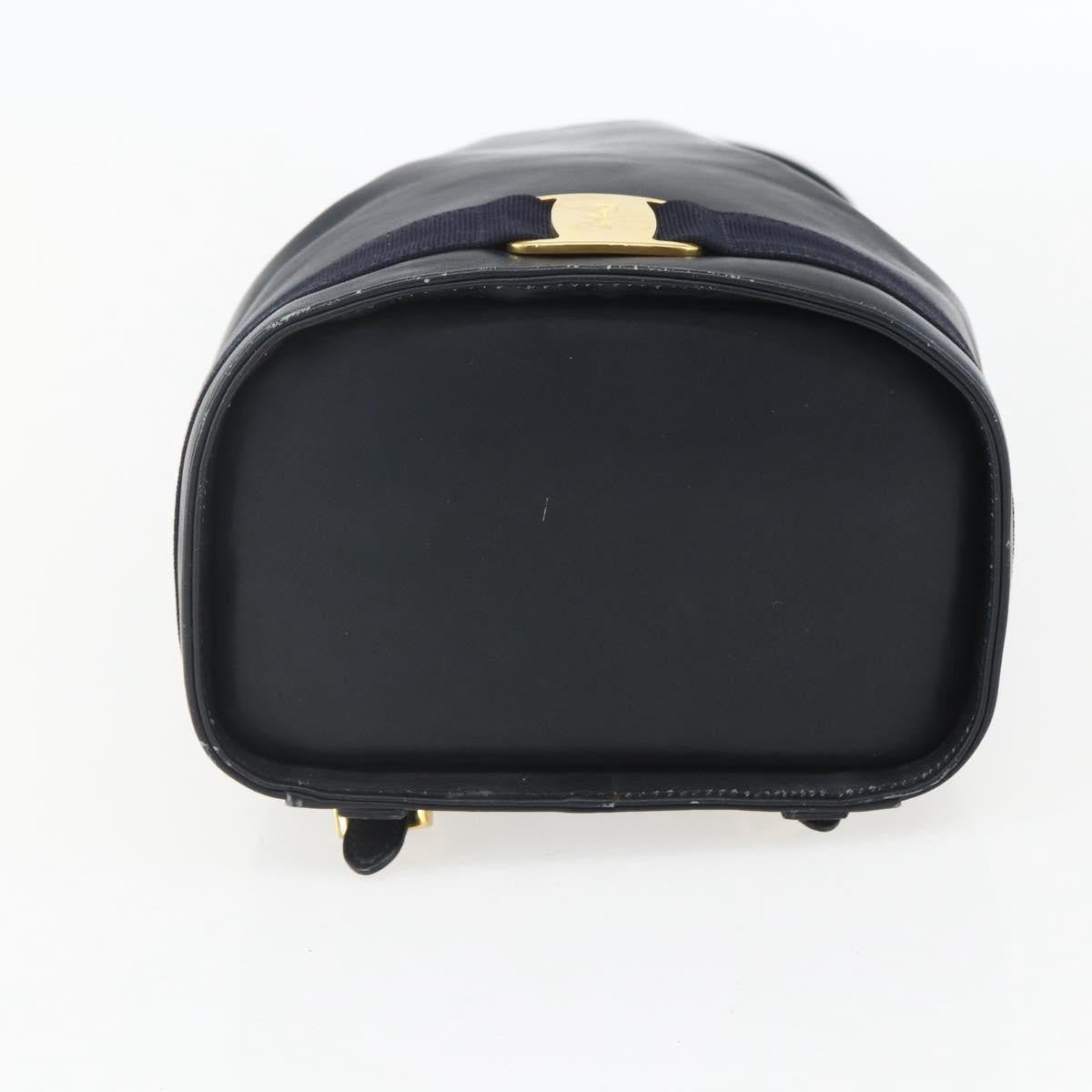 Salvatore Ferragamo Vala Backpack Leather, NAVY, LEATHER, Backpack