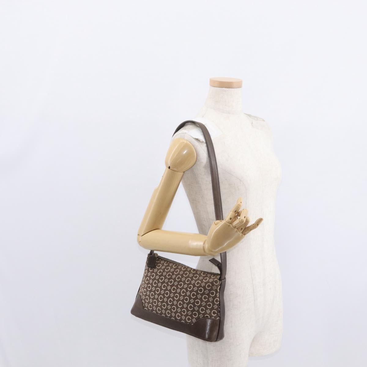 Celine C Macadam Shoulder bag Canvas, BROWN, CANVAS, Shoulder bag