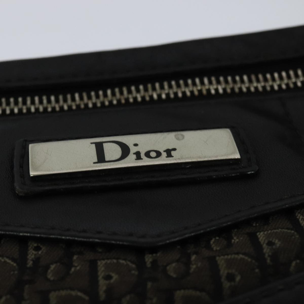 Christian Dior Vintage Trotter Shoulder Bag Canvas, BLACK, CANVAS, Shoulder bag