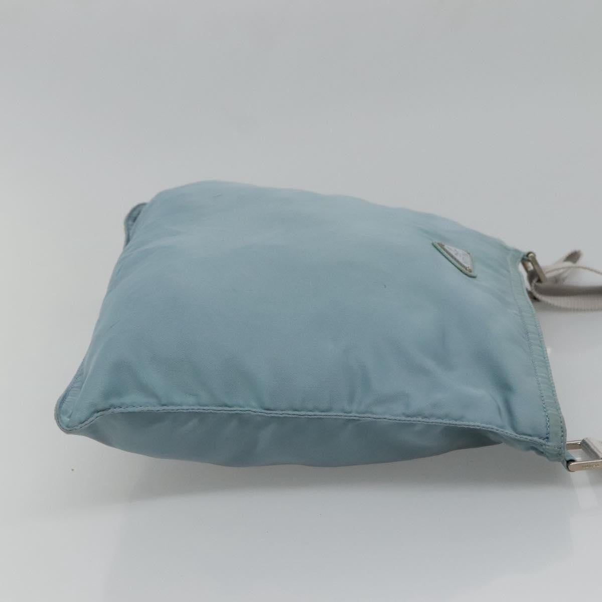 Prada Flat Messenger Bag Tessuto, Blue, Nylon, Shoulder Bag
