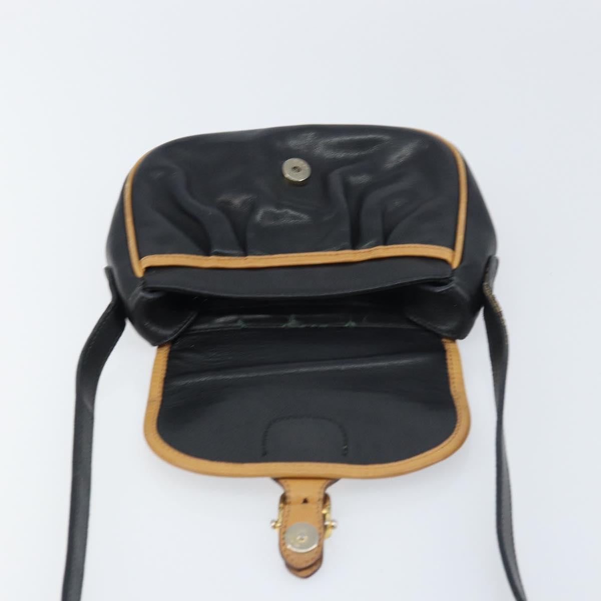Celine Vintage Shoulder Bag Leather, BLACK, LEATHER, Shoulder bag