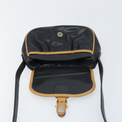 Celine Vintage Shoulder Bag Leather, BLACK, LEATHER, Shoulder bag