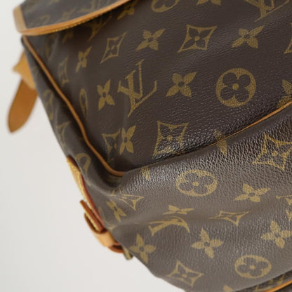 Louis Vuitton Saumur Handbag Monogram Canvas, BROWN, CANVAS, Shoulder bag
