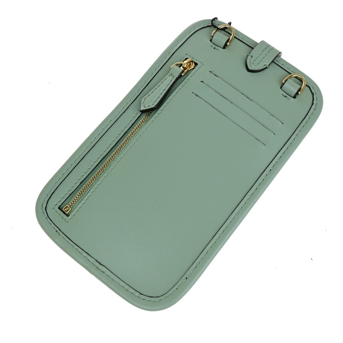 Fendi Smartphone Case leather, GREEN, LEATHER, Tech accessory