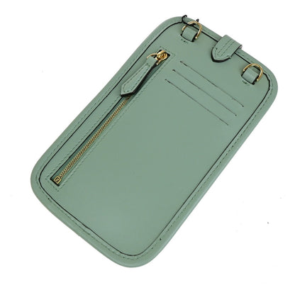 Fendi Smartphone Case leather, GREEN, LEATHER, Tech accessory