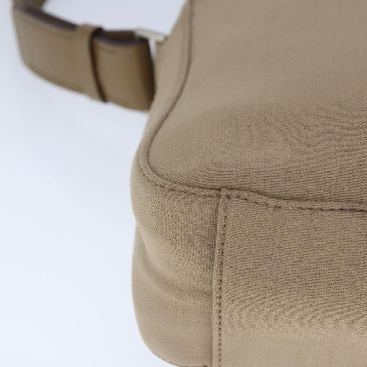 Prada Vintage Shoulder Bag Canvas, BEIGE, CANVAS, Shoulder bag