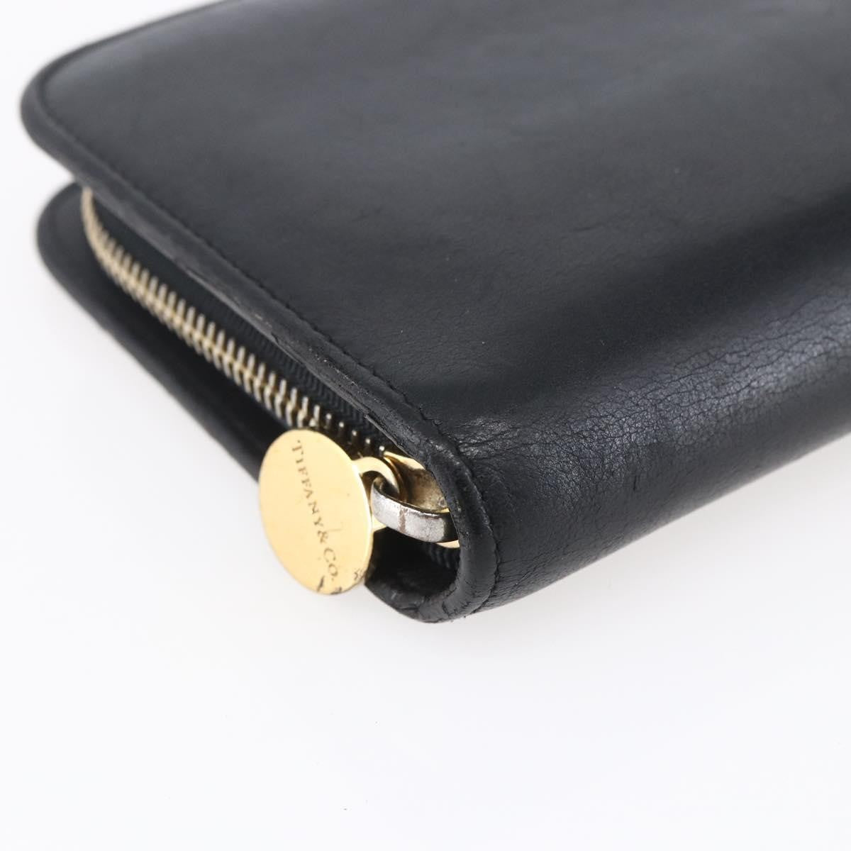 Tiffany & Co. Zip Around Wallet Leather, BLACK, LEATHER, Wallets