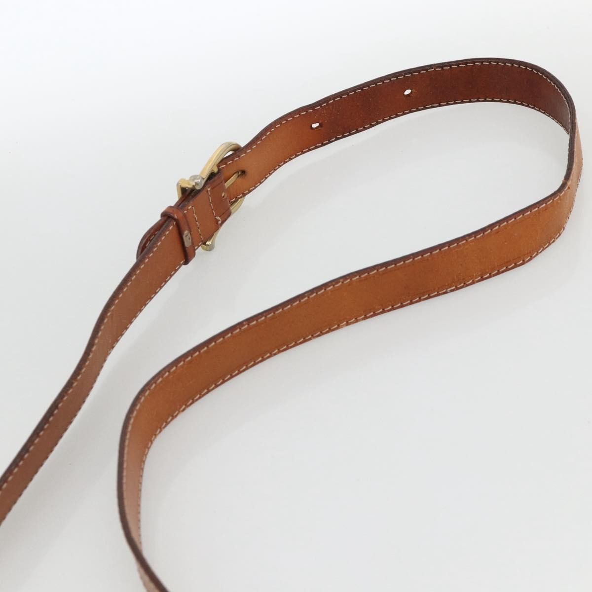 Celine Vintage Macadam Circle Logo Shoulder Bag Canvas and Leather, Beige, Canvas, Shoulder Bag