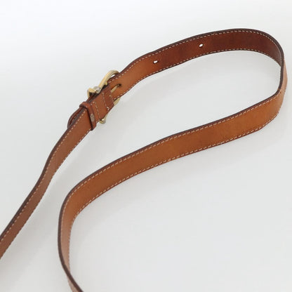Celine Vintage Macadam Circle Logo Shoulder Bag Canvas and Leather, Beige, Canvas, Shoulder Bag
