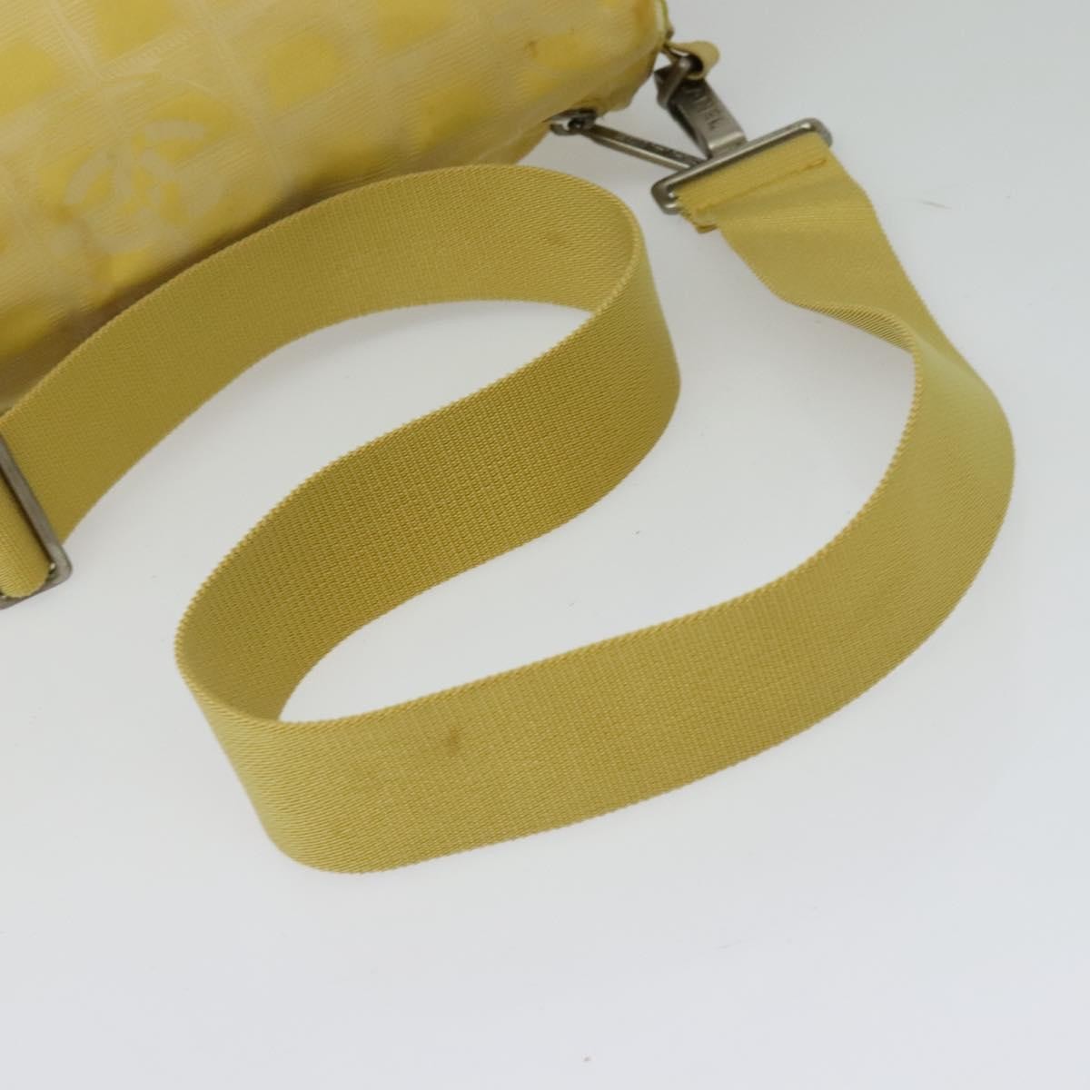 Chanel Travel Line Barrel Bag Nylon, YELLOW, NYLON, Travel bag
