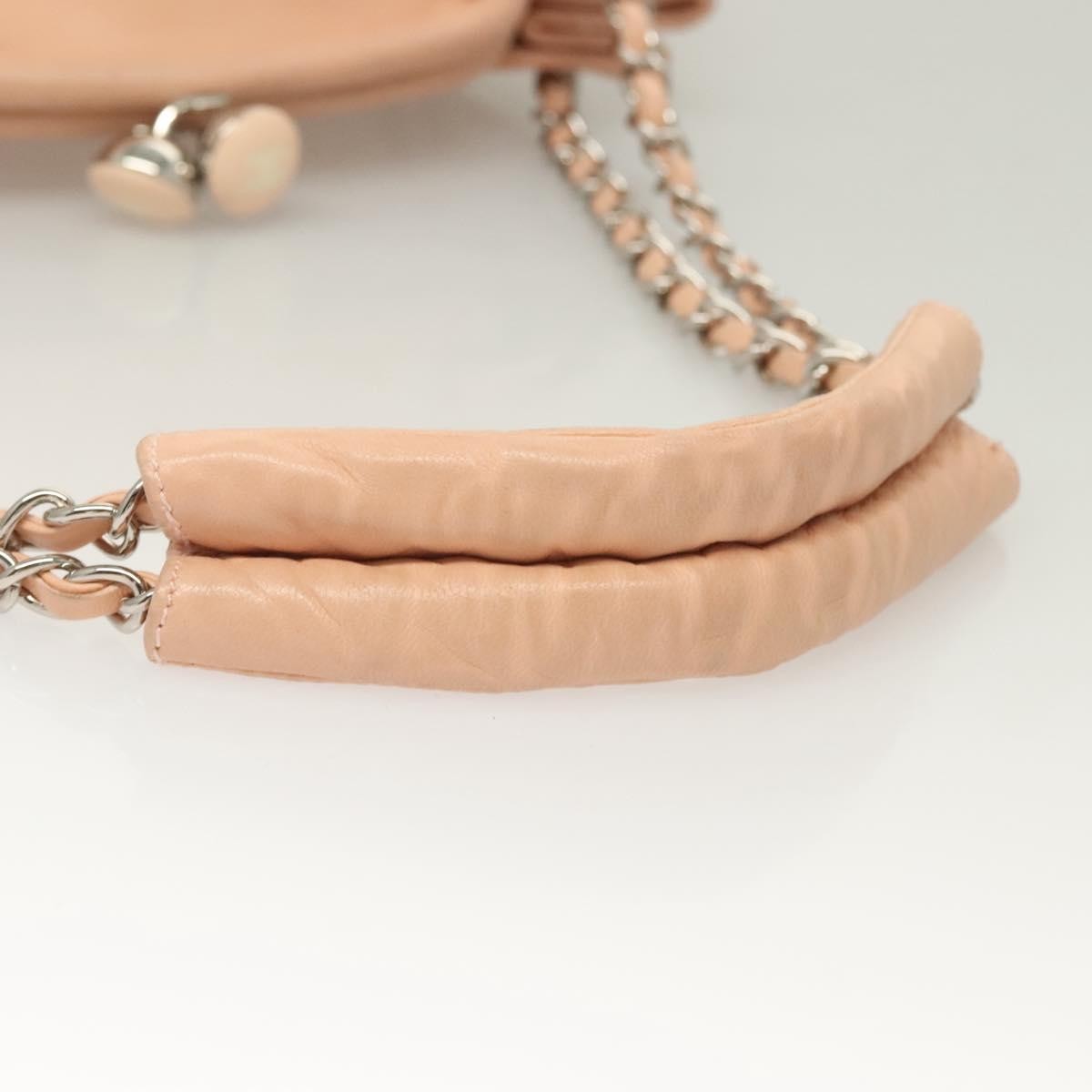 Chanel Kisslock Accordion Handbag Leather, PINK, LEATHER, Shoulder bag