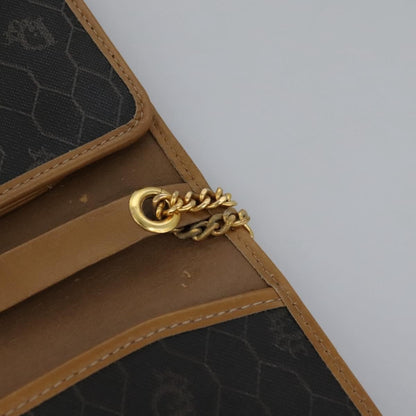 Christian Dior Vintage Honeycomb chain Canvas, BLACK, CANVAS, Handbag