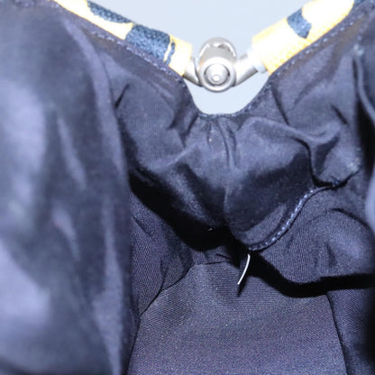 Chanel Vintage Frame Shoulder Bag Printed Canvas, YELLOW, CANVAS, Shoulder bag