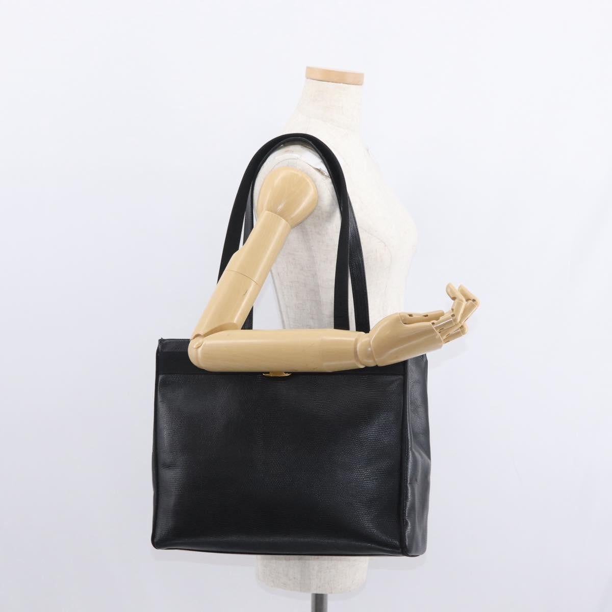 Salvatore Ferragamo Vala tote Leather, BLACK, LEATHER, Tote bag
