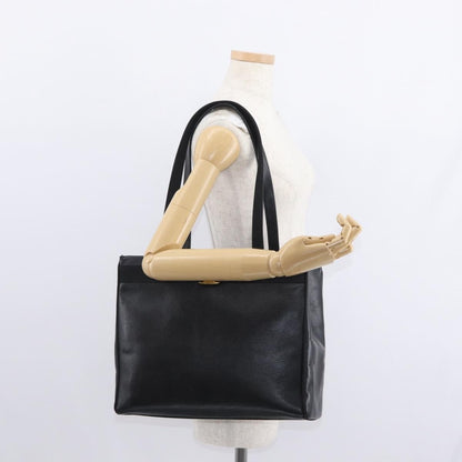 Salvatore Ferragamo Vala tote Leather, BLACK, LEATHER, Tote bag