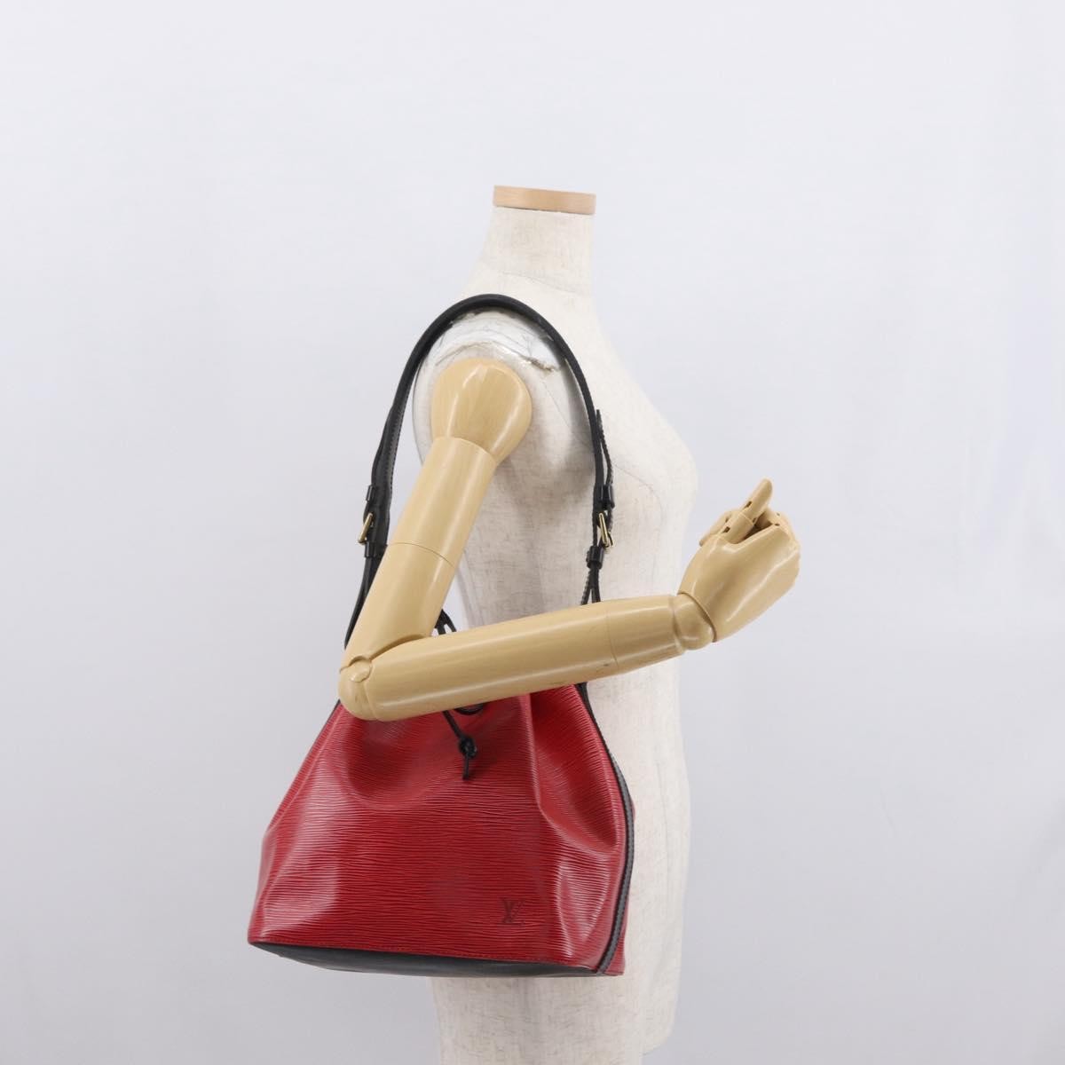 Louis Vuitton Bicolor Petit Noe Handbag Epi Leather, RED, LEATHER, Shoulder bag