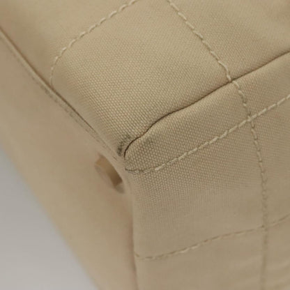 Chanel Chocolate Bar CC Bowler Bag Canvas, BEIGE, CANVAS, Handbag