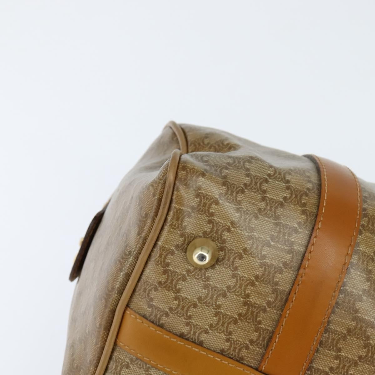 Celine Vintage Duffle Bag Macadam Coated Canvas, BEIGE, CANVAS, Handbag
