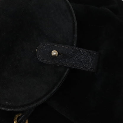 Gucci Gucci bamboo backpack daim, Black, Suede, Backpack