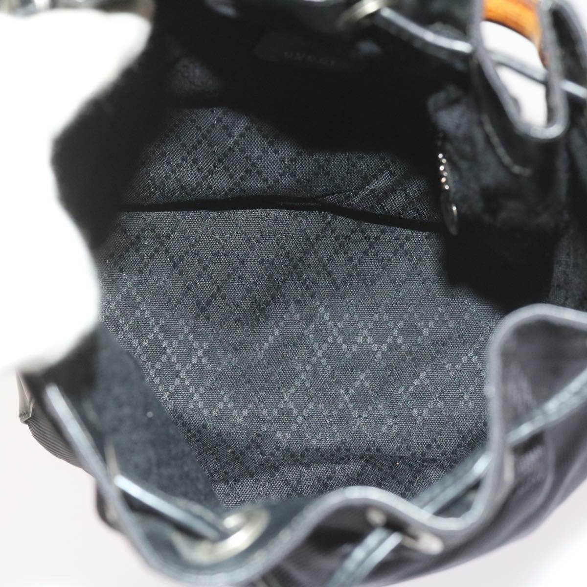 Gucci Vintage Bamboo Shoulder Bag Nylon, BLACK, NYLON, Shoulder bag