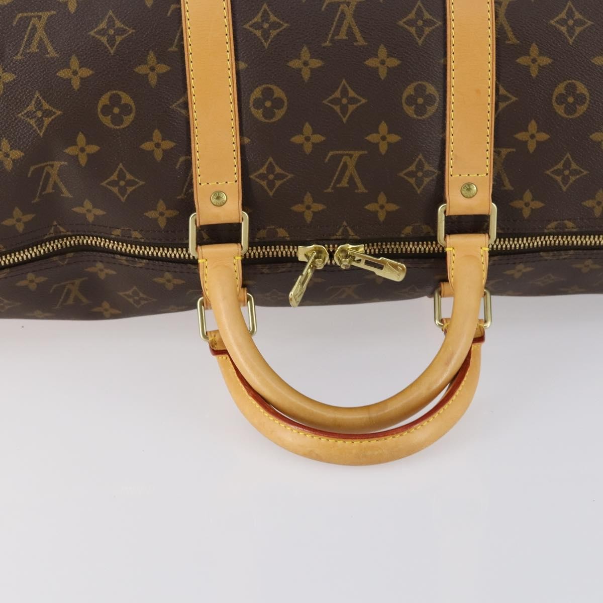 Louis Vuitton Keepall Bag Monogram Canvas, BROWN, CANVAS, Travel bag