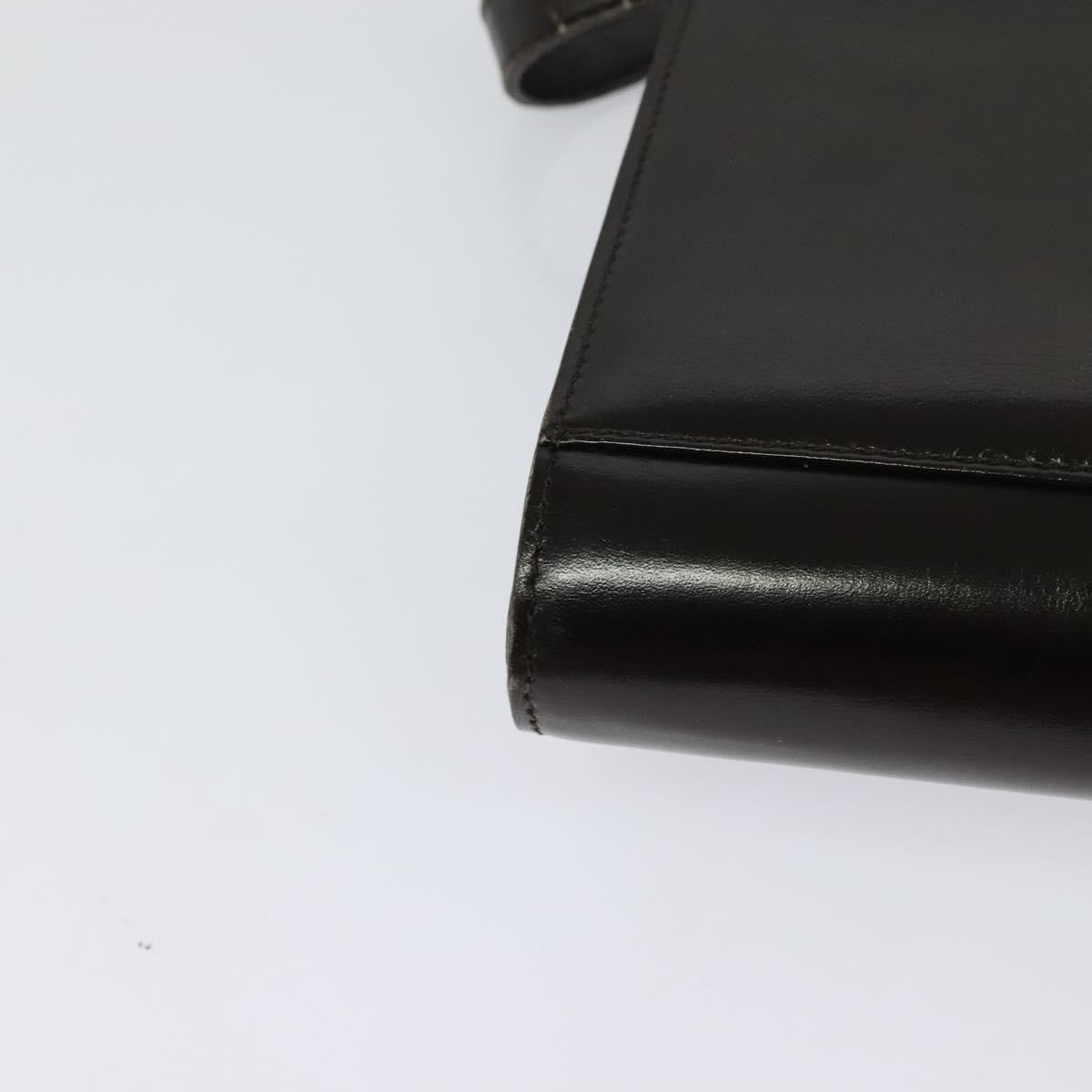 Celine Vintage Circle Logo Crossbody Bag Leather, BLACK, LEATHER, Shoulder bag