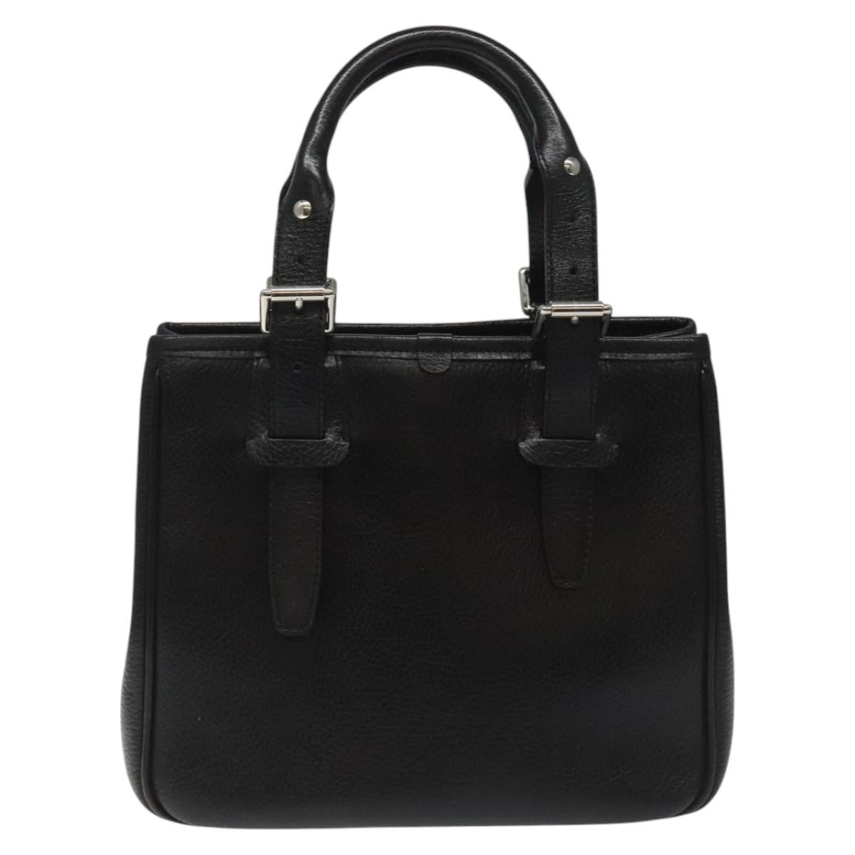 Burberry Vintage Handbag Leather, BLACK, LEATHER, Handbag