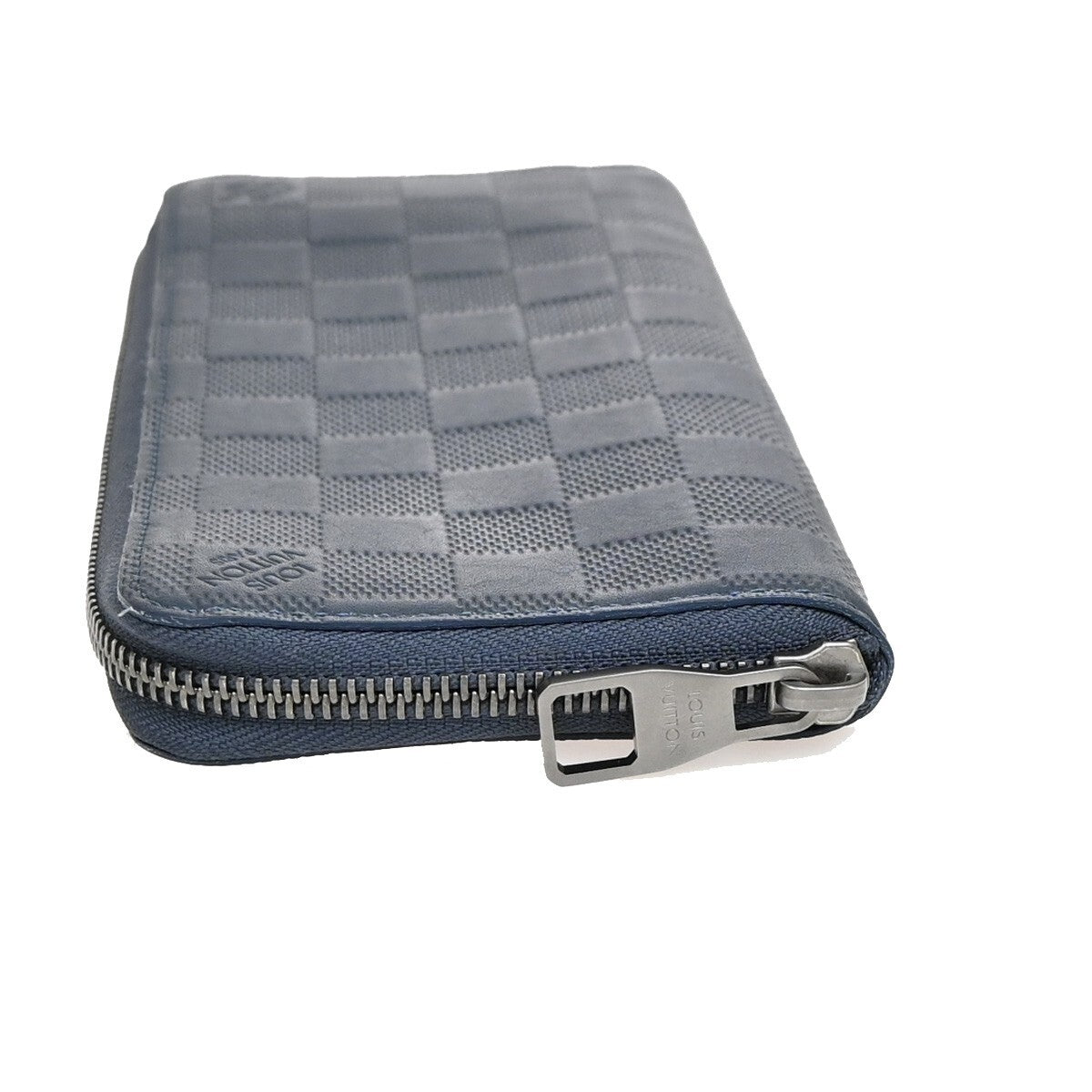 Louis Vuitton Zippy wallet vertical Damier Infini Leather, BLUE, LEATHER, Wallets