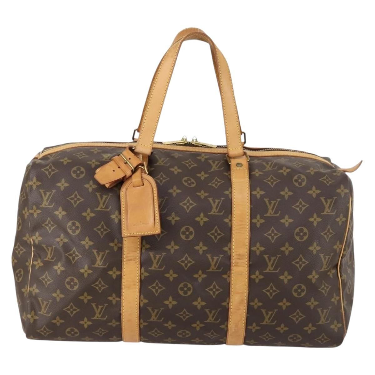 Louis Vuitton Sac Souple Handbag Monogram Canvas, BROWN, CANVAS, Travel bag
