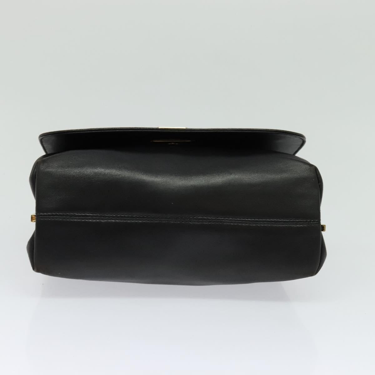 Salvatore Ferragamo Vintage Handbag Leather, BLACK, LEATHER, Handbag