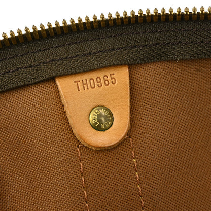 Louis Vuitton Keepall Bandouliere Bag Monogram Canvas, BROWN, CANVAS, Travel bag