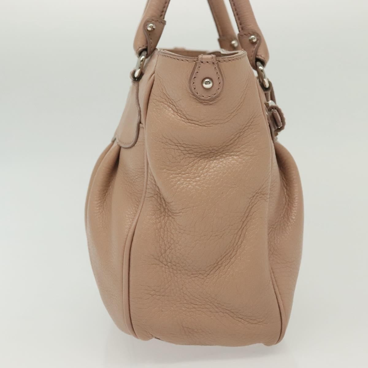 Salvatore Ferragamo Gancini handbag Leather, PINK, LEATHER, Handbag