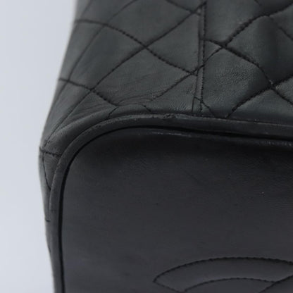 Chanel Vanity pouch Leather, BLACK, LEATHER, Toiletry Case