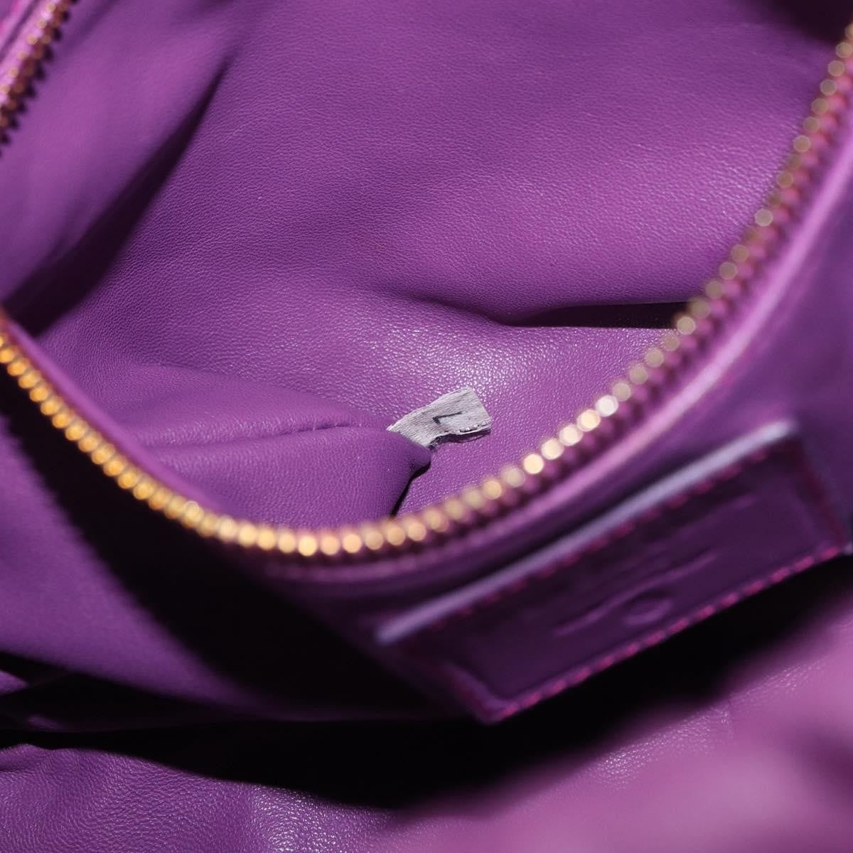 Prada Pleats Shoulder Bag Cervo Leather, Purple, Leather, Handbag