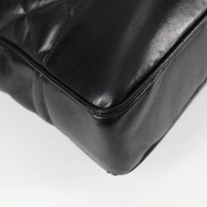 Chanel Vintage Shopping Tote Quilted Lambskin, BLACK, LEATHER, Tote bag