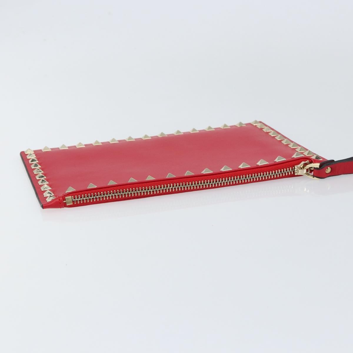 Valentino Garavani Rockstud Pouch Leather, PINK, LEATHER, Clutche & pouche