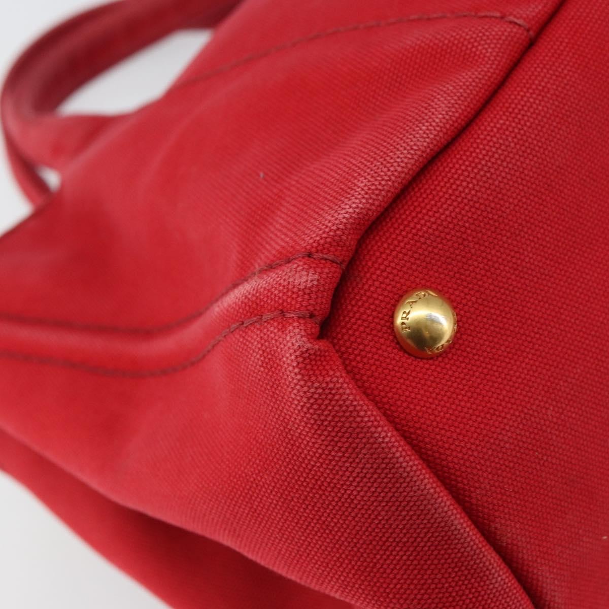 Prada Canapa Tote Canvas, RED, CANVAS, Tote bag