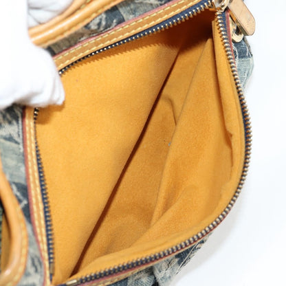 Louis Vuitton Porte Epaule Raye Handbag Striped Monogram Denim, BLUE, DENIM_JEANS, Handbag