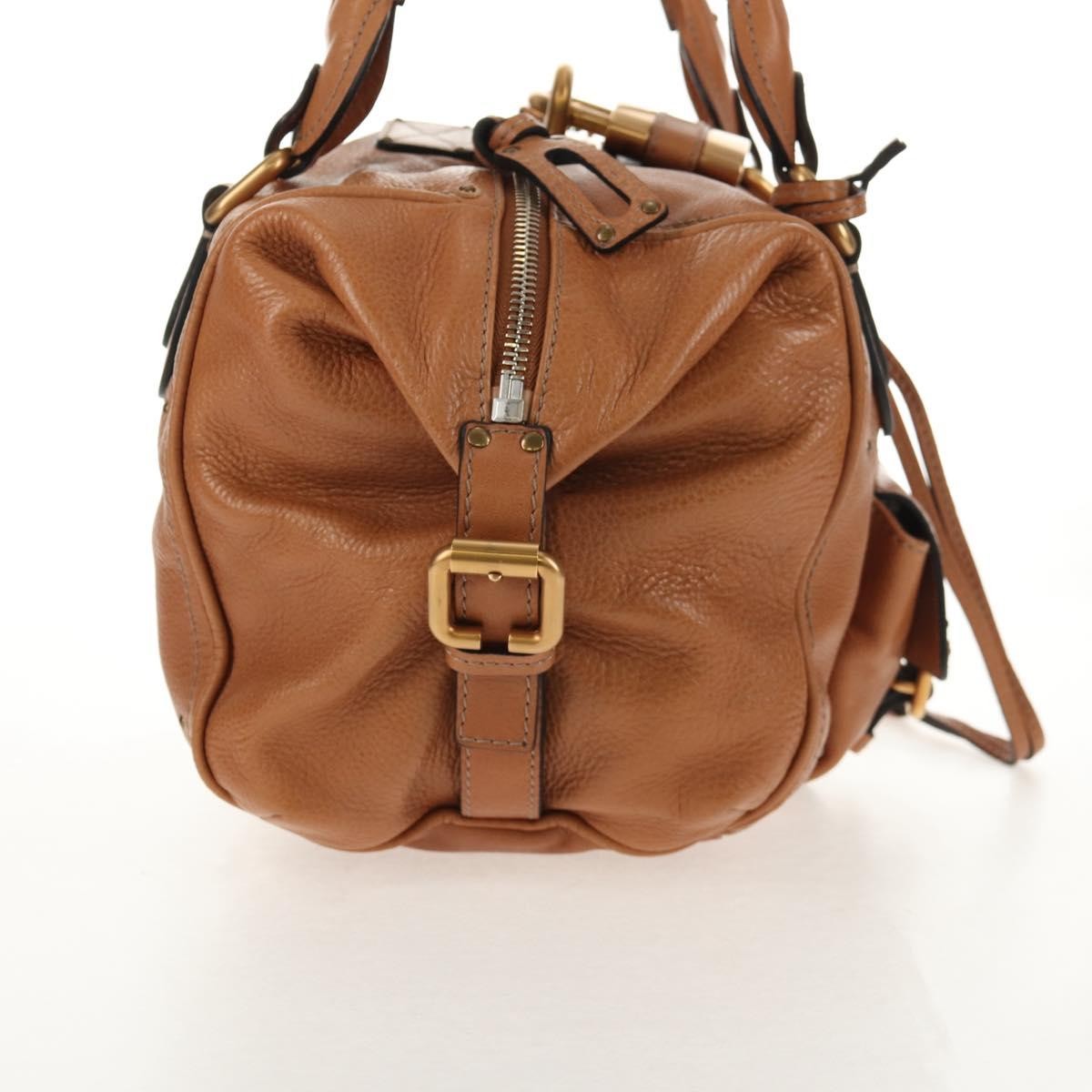 Chloe Paddington Lock Handbag Leather, BROWN, LEATHER, Shoulder bag